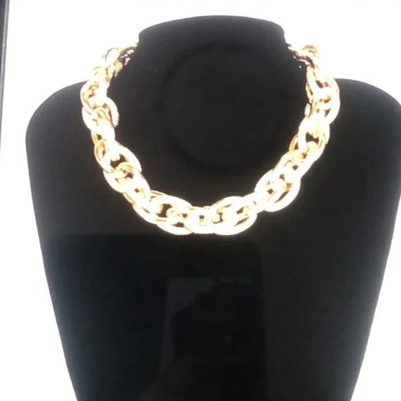 Chunky Gold Punk Choker Necklace - Picture 3 of 5